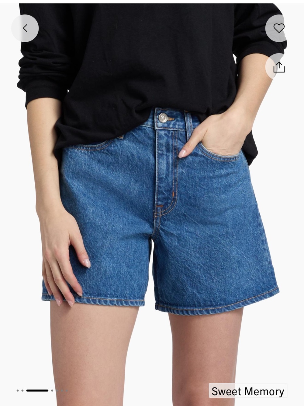 SLVRLAKE WalkerHigh-Rise Denim Shorts - sweet memory - Picture 3 of 15